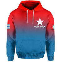 Custom West Papua Hoodie Flag Color Simple Style LT6 - Wonder Print Shop
