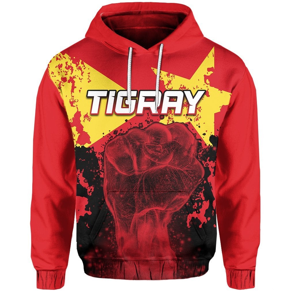 African Tigray Personalized Hoodie Tigray Flag Clenched Hand LT6 - Wonder Print Shop