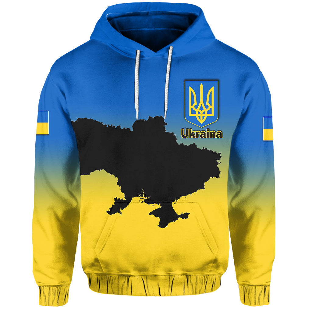 Custom Ukraine Hoodie With Map Stand With Ukraine LT6 - Wonder Print Shop