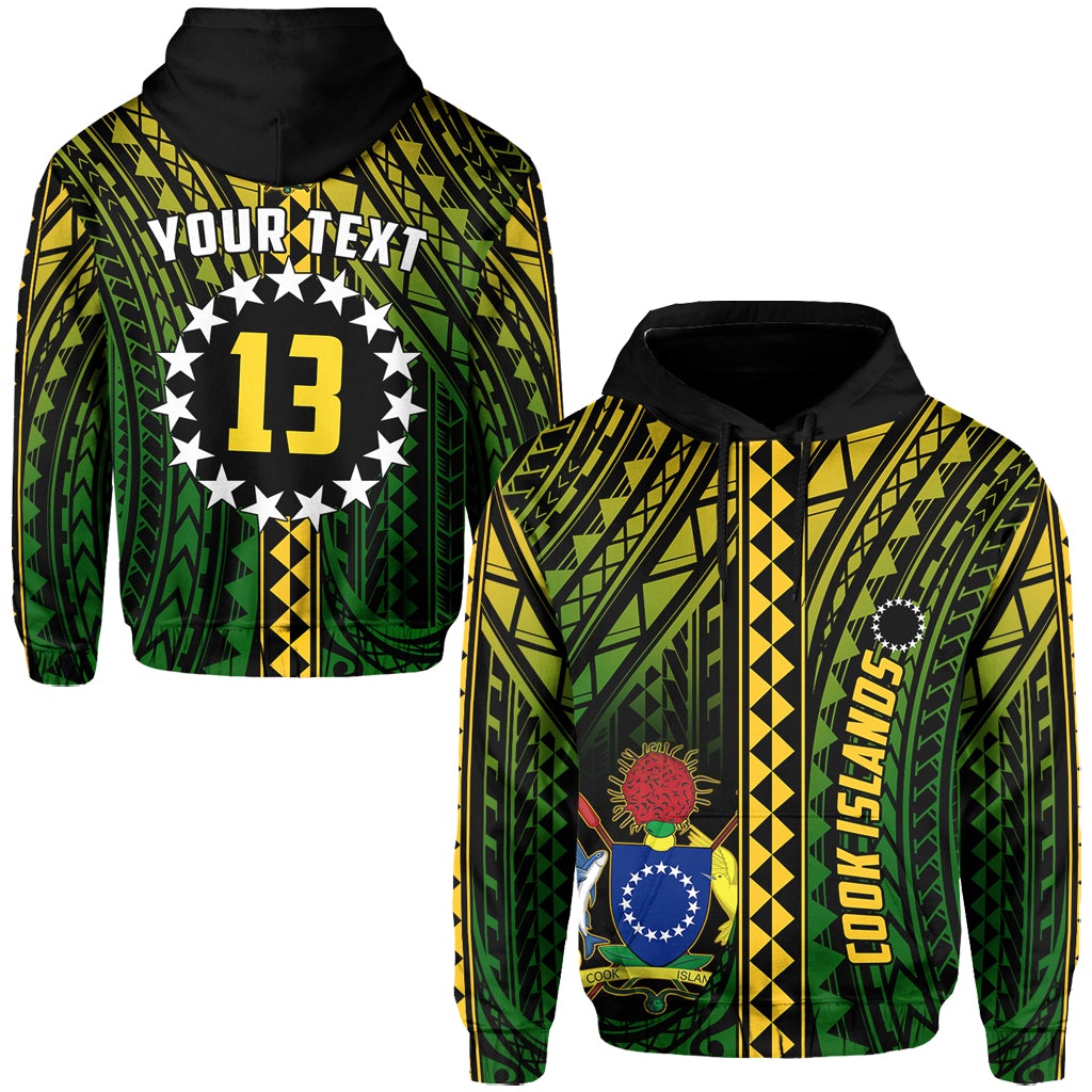 Custom Cook Islands Hoodie Polynesian Pattern Stars LT13 - Wonder Print Shop