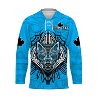 custom-personalised-canada-maple-leaf-hockey-jersey-blue-haida-wolf