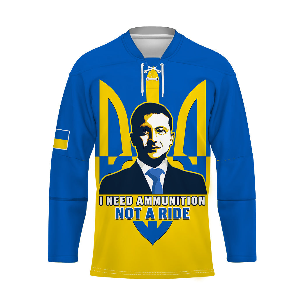 custom-personalised-ukraine-hockey-jersey-ukrainian-president-i-need-ammunition-not-a-ride-blue