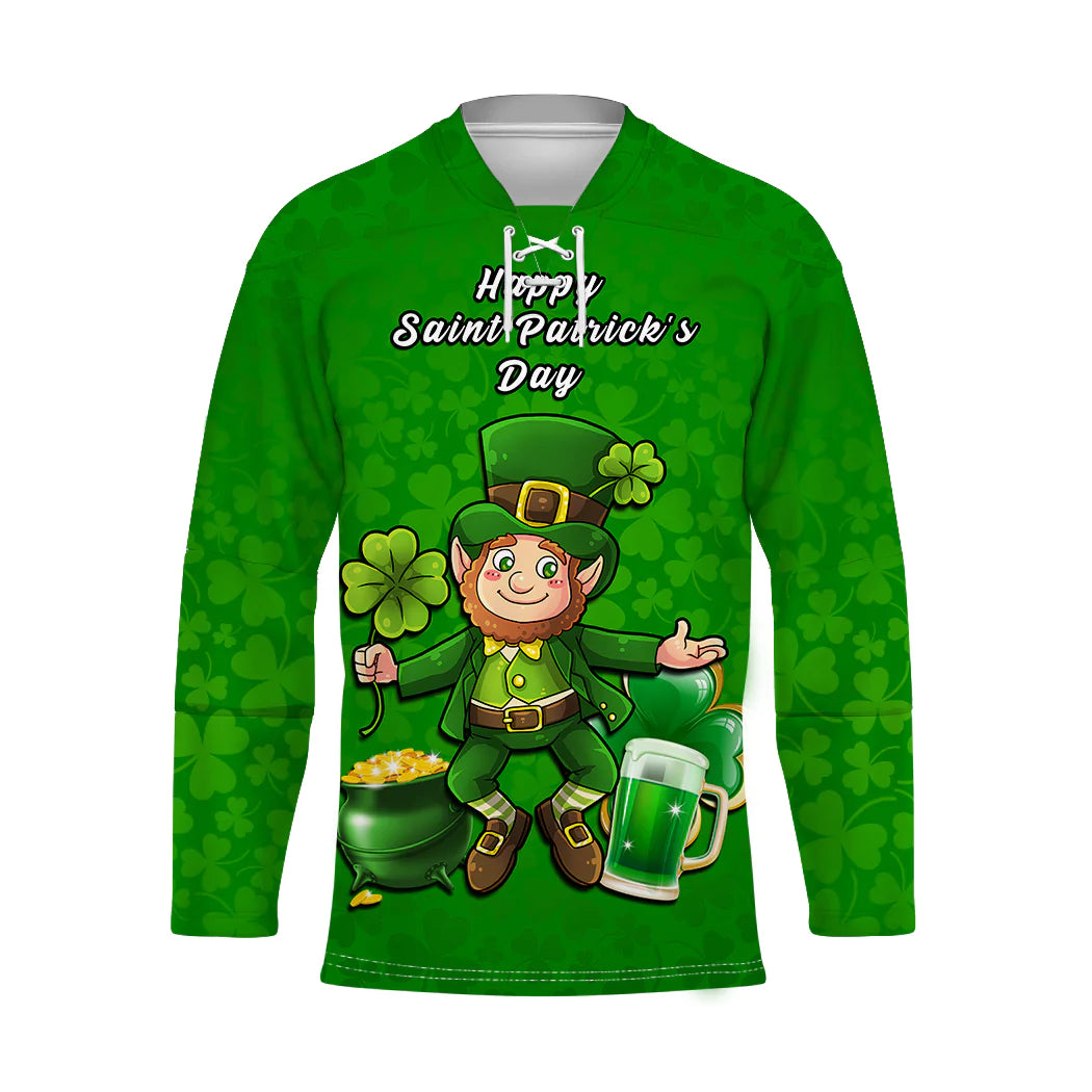 custom-personalised-ireland-hockey-jersey-saint-patricks-day-happy-leprechaun-and-shamrock