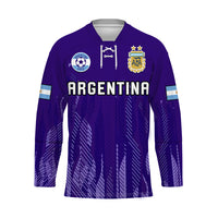 Purple Argentina jersey with hood, lace-up front, crest and ARGENTINA lettering