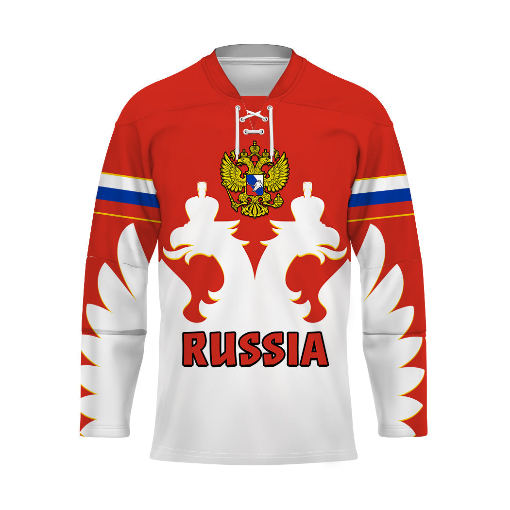 custom-text-and-number-russia-hockey-2023-white-sporty-style-hockey-jersey