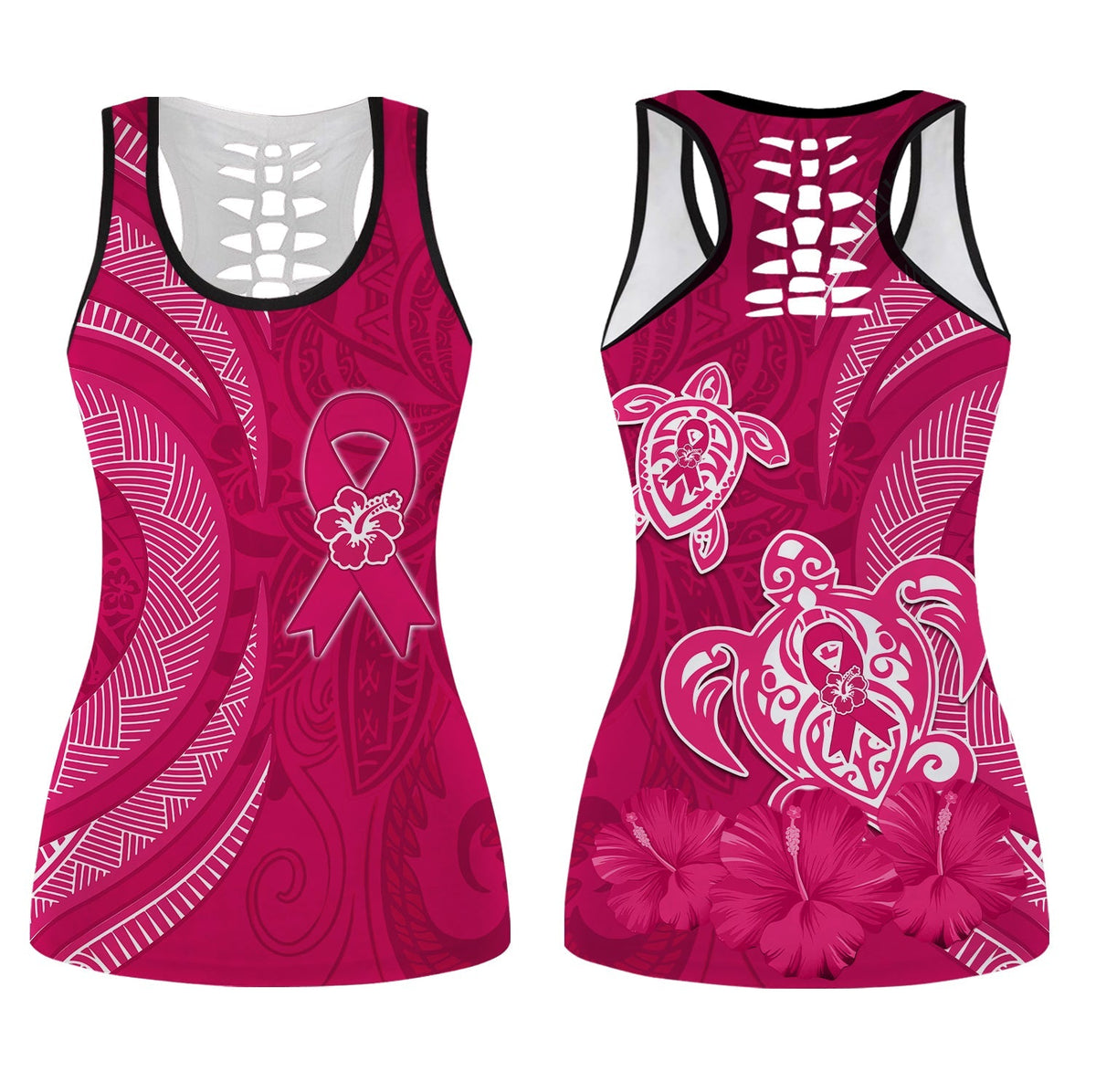 breast-cancer-awareness-hollow-tank-top-hibiscus-polynesian-no-one-fights-alone
