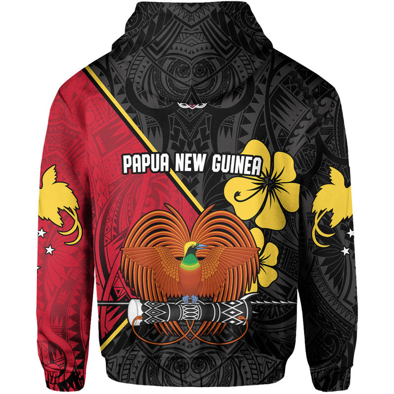 The Kumuls PNG Hoodie Papua New Guinea Polynesian Dynamic Style Black - Wonder Print Shop