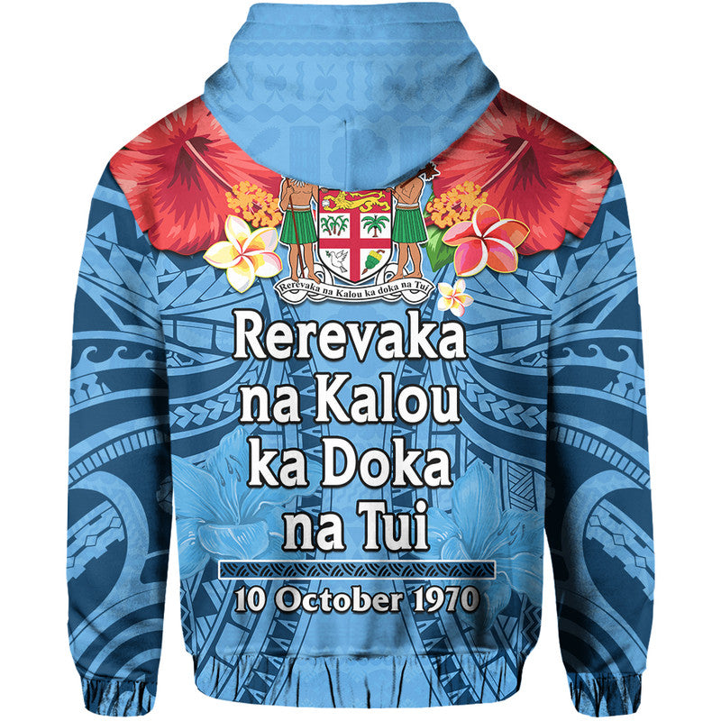 1970 Fiji Hoodie Happy 52 Years Independence Anniversary - Wonder Print Shop