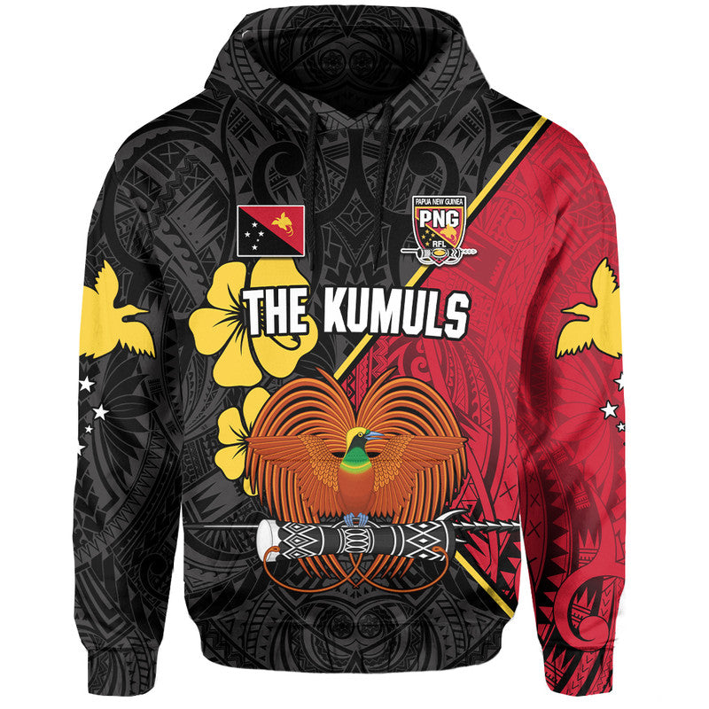 The Kumuls PNG Hoodie Papua New Guinea Polynesian Dynamic Style Black - Wonder Print Shop