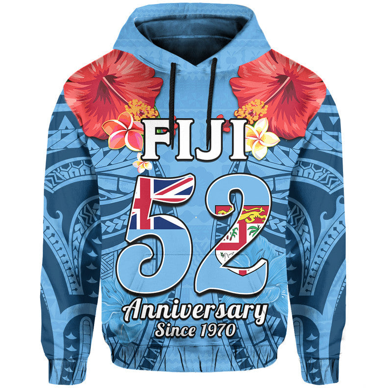 1970 Fiji Hoodie Happy 52 Years Independence Anniversary - Wonder Print Shop