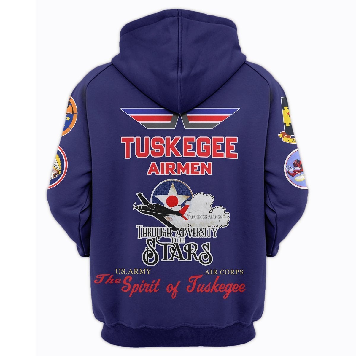 African Hoodie Tuskegee Airmen Pullover Hoodie - Wonder Print Shop
