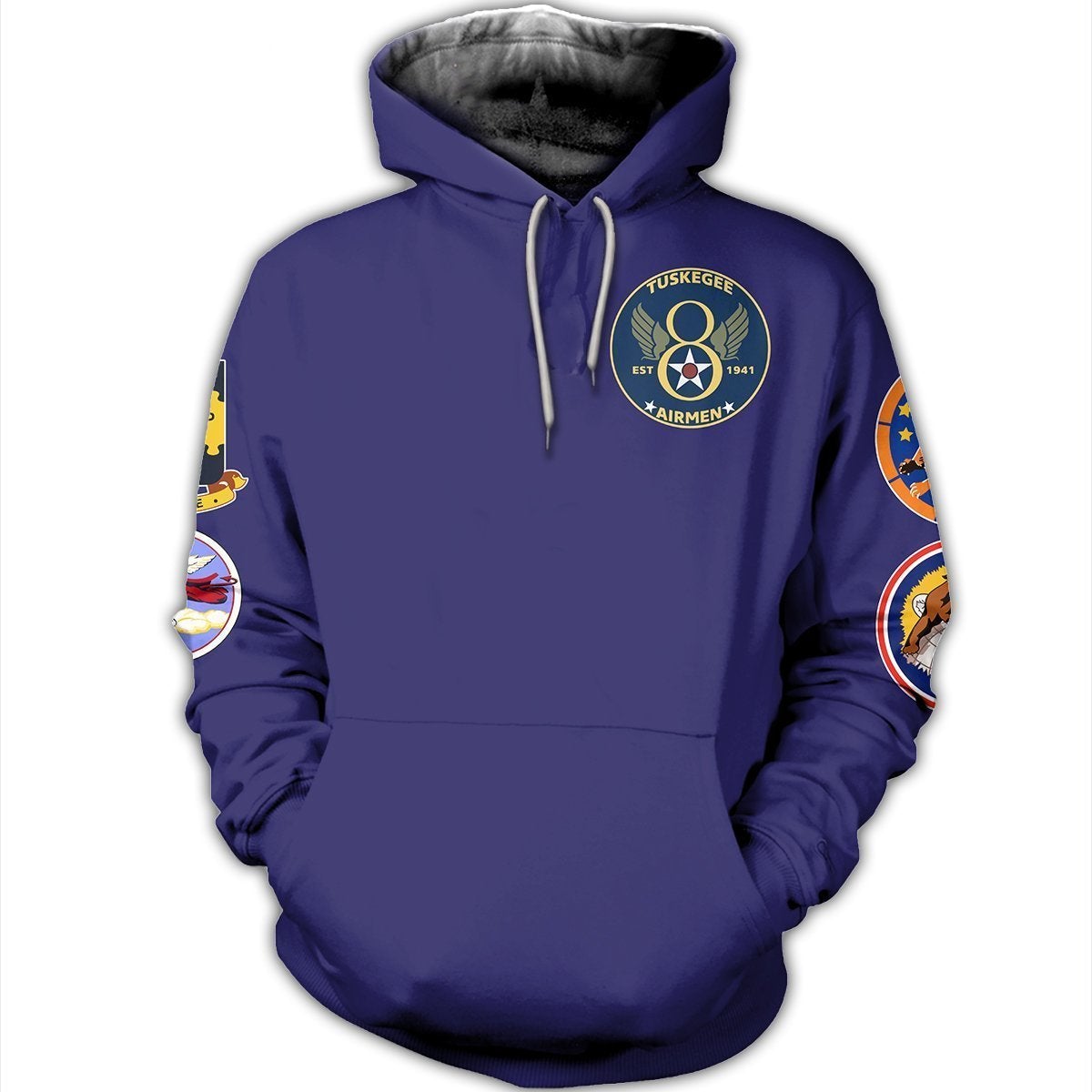 African Hoodie Tuskegee Airmen Pullover Hoodie - Wonder Print Shop