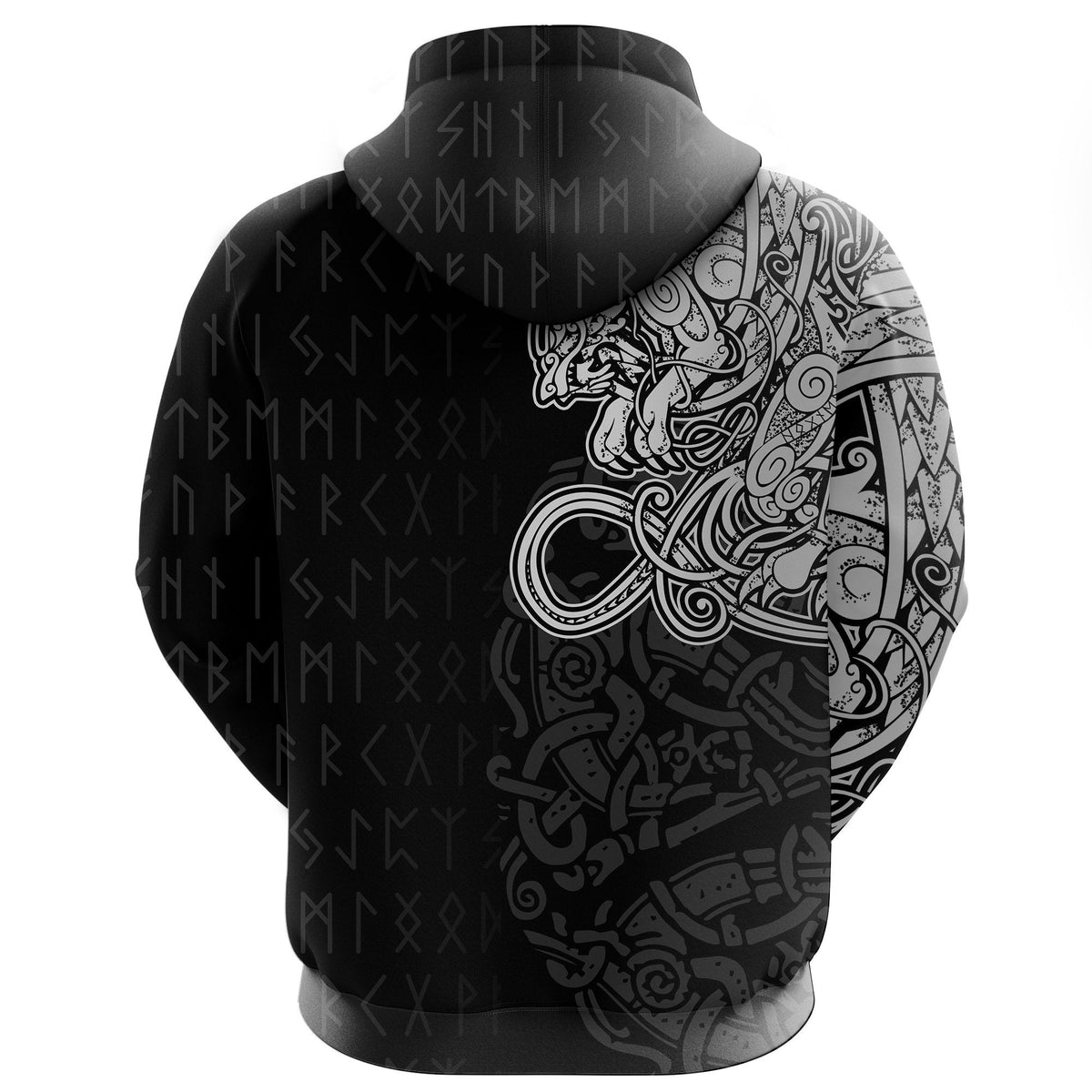 Viking Hoodie Fenrir Och Jormungand Special Tattoo Style RLT12 - Wonder Print Shop