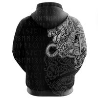 Viking Hoodie Fenrir Och Jormungand Special Tattoo Style RLT12 - Wonder Print Shop