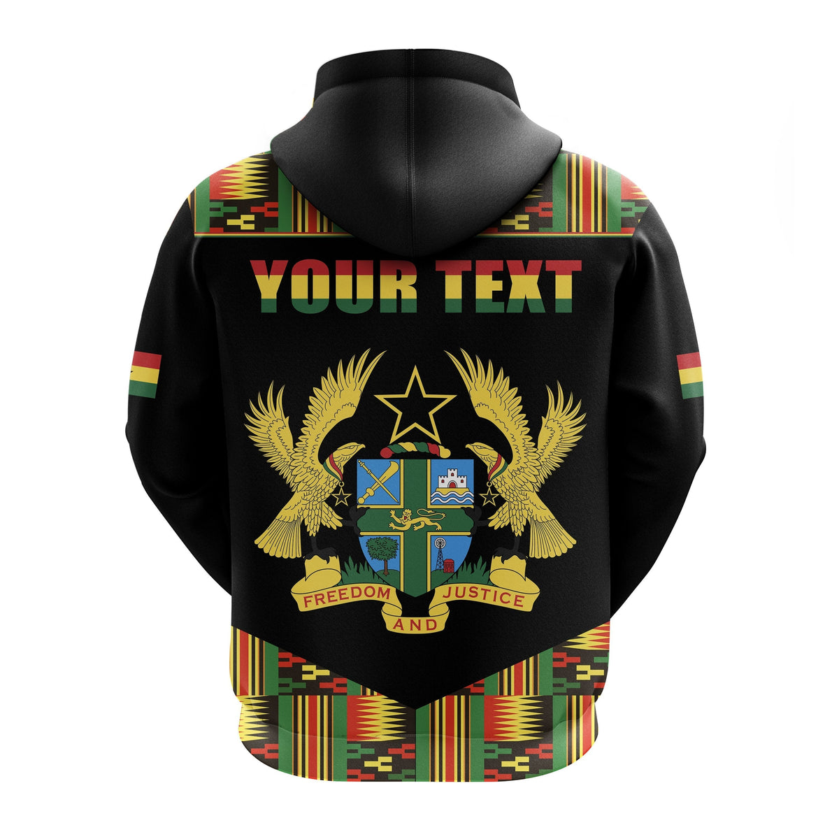 Custom Ghana Hoodie Proud Ankara Kente LT13 - Wonder Print Shop