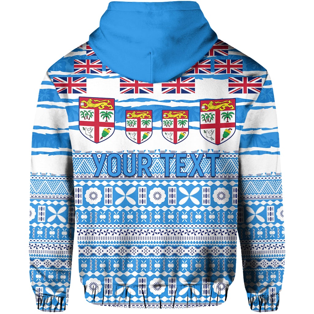 Custom Fiji Polynesian Zip Hoodie Fijian Tropical Flowers LT13 - Wonder Print Shop