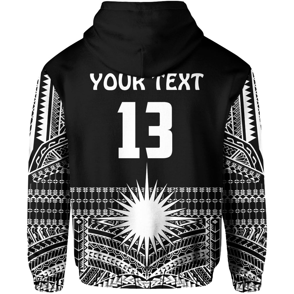 Custom Marshall Islands Zip Hoodie Best Tattoo Version Black LT13 - Wonder Print Shop