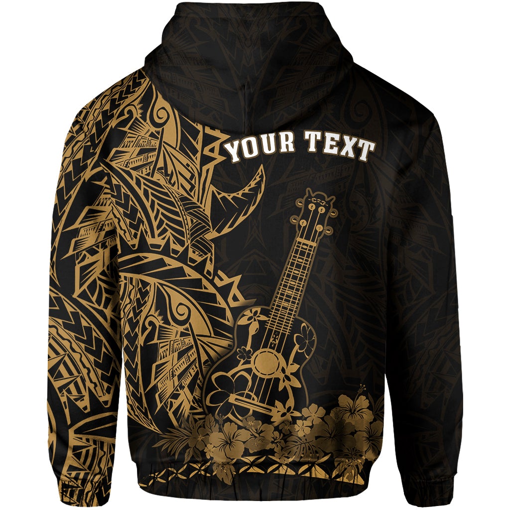 Custom Hawaii Polynesian Hoodie Ukulele Gold LT13 - Wonder Print Shop