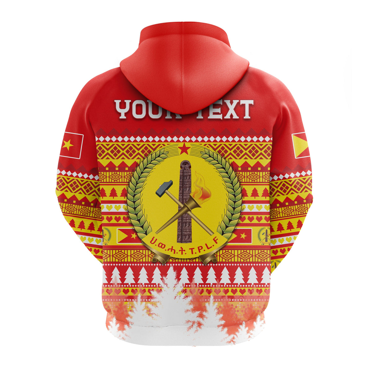 Tigray Custom Zip Hoodie Merry Christmas Mix African Pattern LT13 - Wonder Print Shop