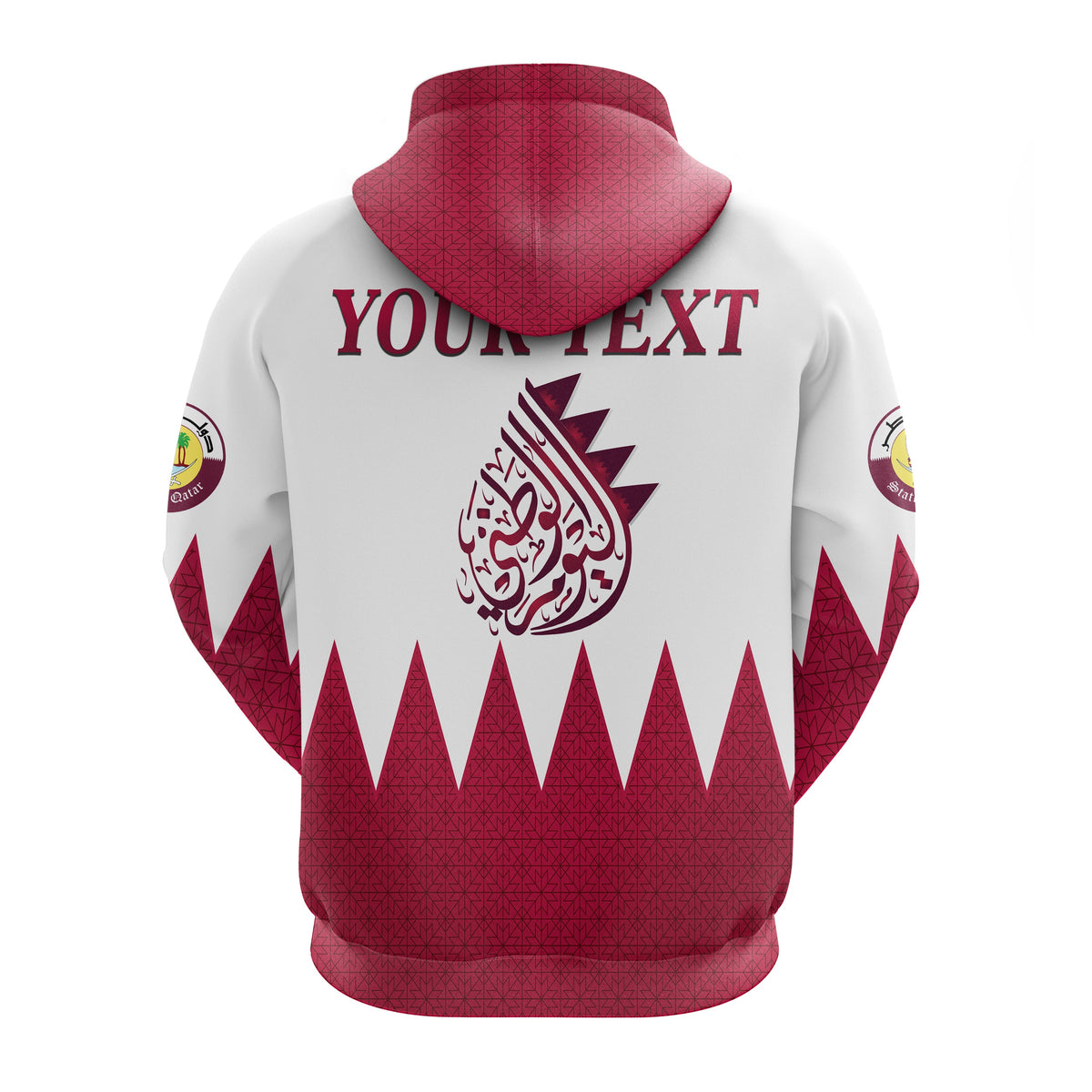 Custom Qatar Zip Hoodie Happy National Day Style Flag LT13 - Wonder Print Shop