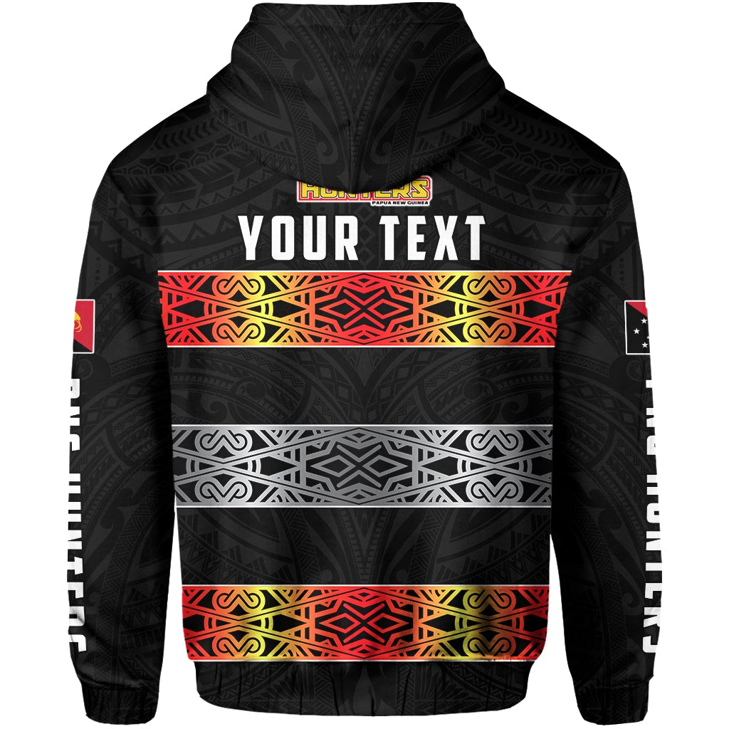 Custom The Hunters PNG Zip Hoodie Papua New Guinea Hunters Rugby LT13 - Wonder Print Shop
