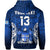 Custom Fiji Rugby Hoodie Flying Fijians Blue Tapa Pattern LT13 - Wonder Print Shop