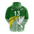 Custom Tailevu Rugby Hoodie Fiji Rugby Tapa Pattern Green LT13 - Wonder Print Shop