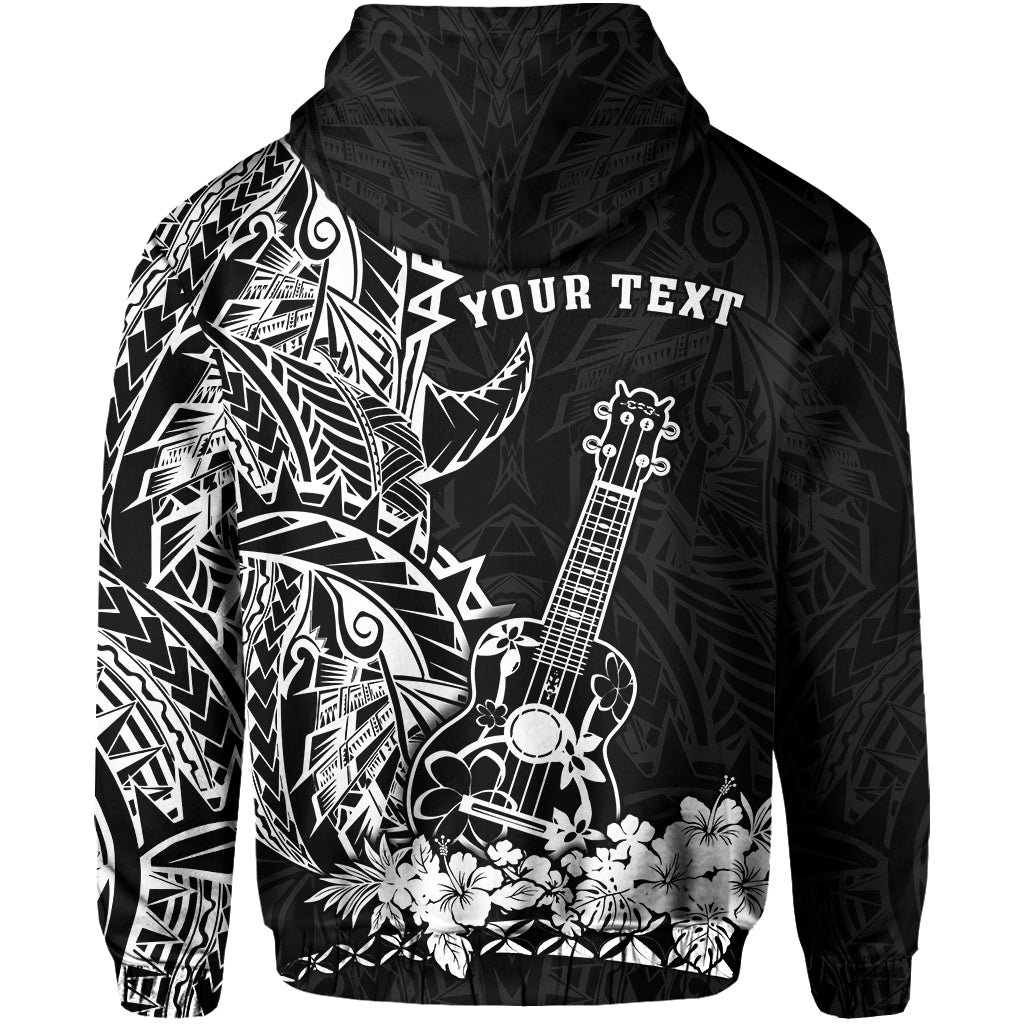 Custom Hawaii Polynesian Hoodie White Ukulele LT13 - Wonder Print Shop