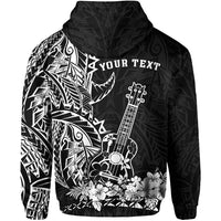 Custom Hawaii Polynesian Hoodie White Ukulele LT13 - Wonder Print Shop