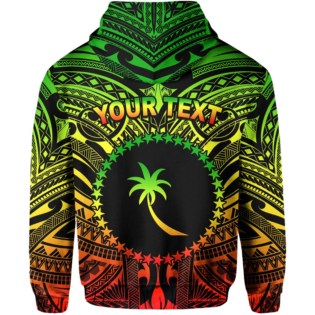 Custom Chuuk Flag Hoodie Micronesia Style Reggae LT13 - Wonder Print Shop