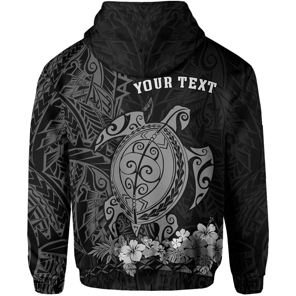 Custom Hawaii Polynesian Hoodie Gray Sea Turtles Hawaiian LT13 - Wonder Print Shop