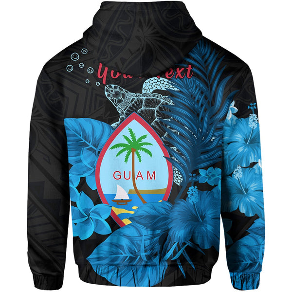 Guam Hoodie Chamorro With Seal Turtle Coconut Tree