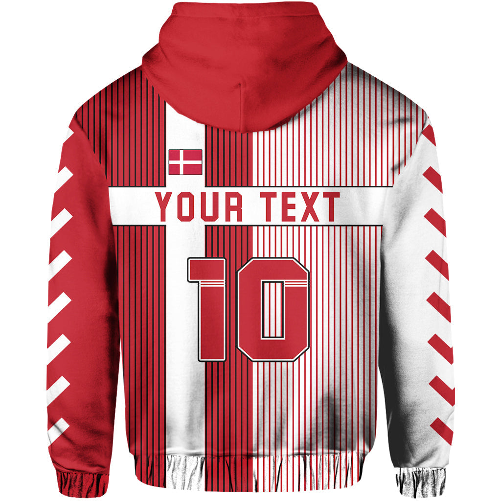 Custom Denmark Football Hoodie Come on Denmark Custom Text and Number LT13 - Wonder Print Shop