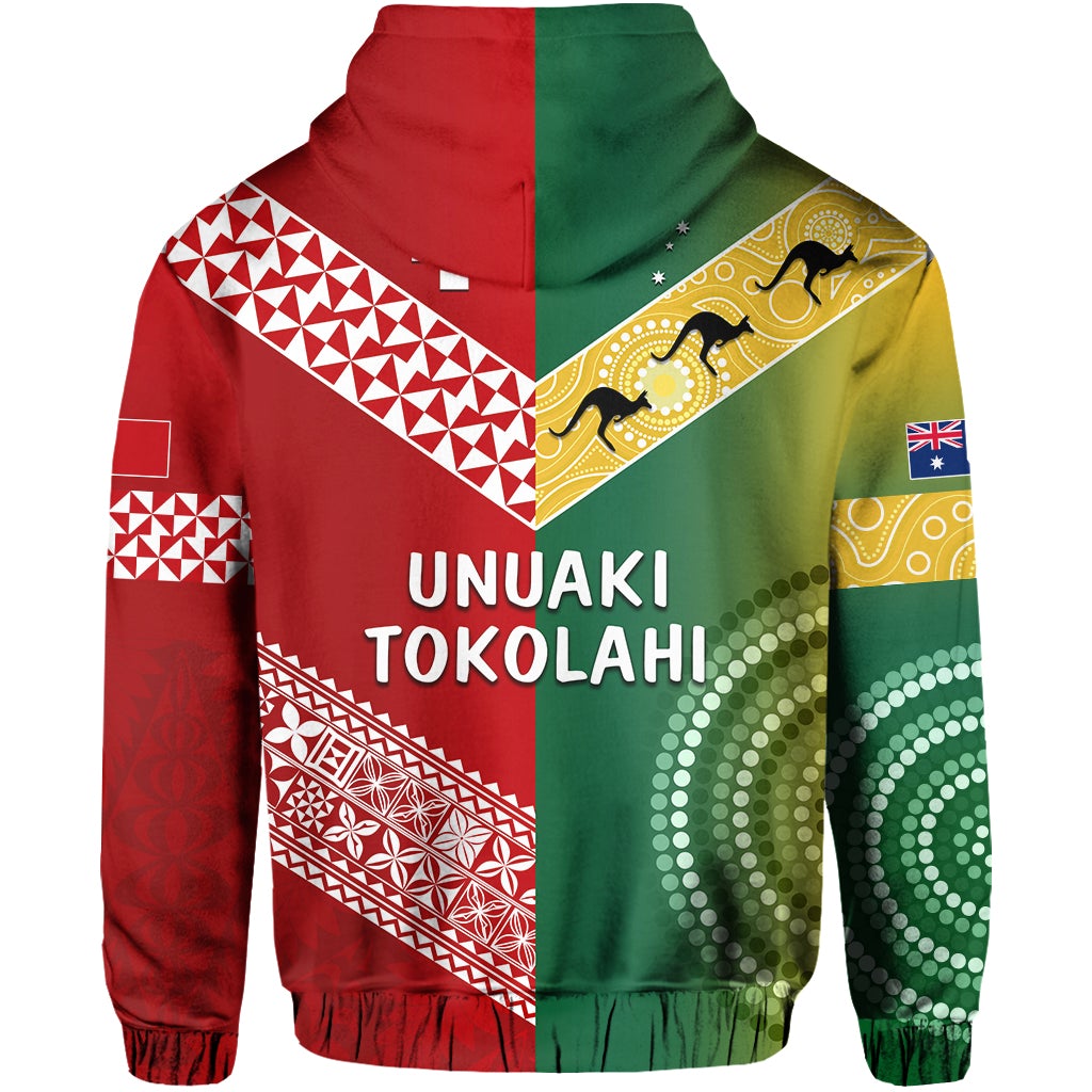 (UNUAKI TOKOLAHI) Australia and Tonga Zip Hoodie Version Special LT13 - Wonder Print Shop
