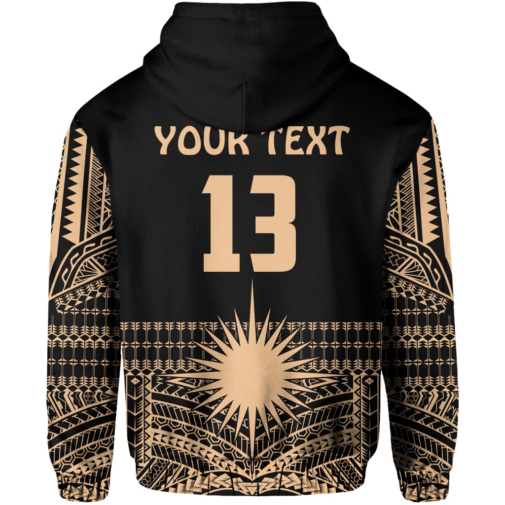 Custom Marshall Islands Zip Hoodie Best Tattoo Version Golden LT13 - Wonder Print Shop
