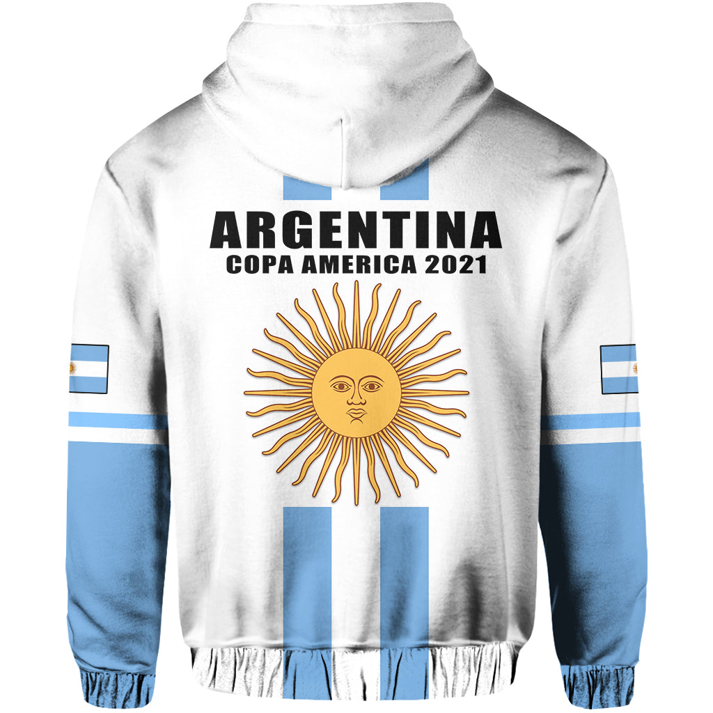 Argentina Zip Hoodie Copa America 2021 LT13 - Wonder Print Shop