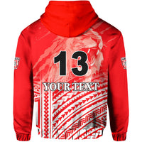 Custom LABASA Football Zip Hoodie Strong Lion Of Fiji Custom Text and Number LT13 - Wonder Print Shop