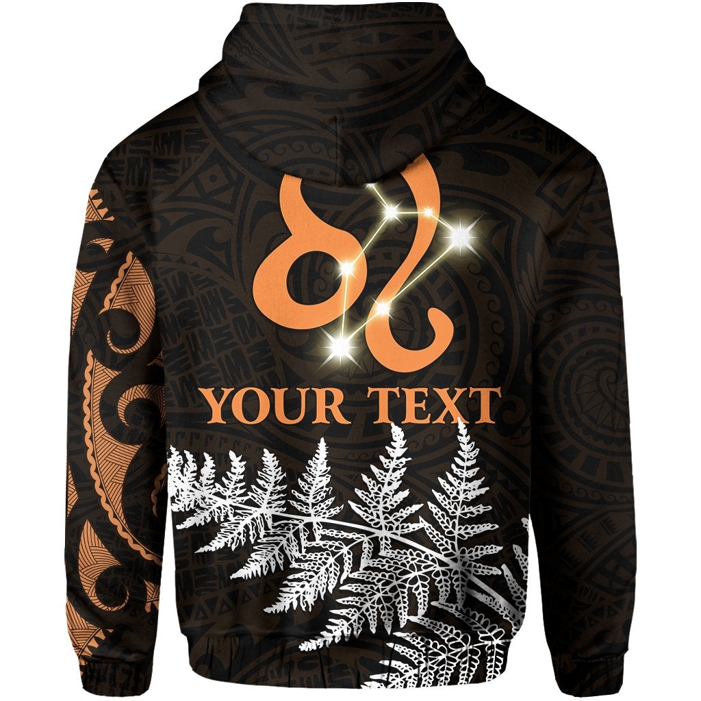 Custom Leo Zodiac Style Maori Hoodie Orange Lion LT13 - Wonder Print Shop