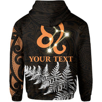 Custom Leo Zodiac Style Maori Hoodie Orange Lion LT13 - Wonder Print Shop