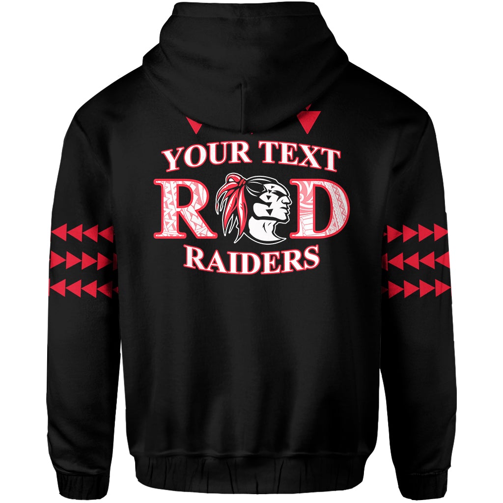 Custom Red Raiders Hoodie Kahuku School LT13 - Wonder Print Shop