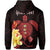 Custom Hawaii Turtle Zip Hoodie Hawaiian Flowers Version Red Elegant LT13 - Wonder Print Shop