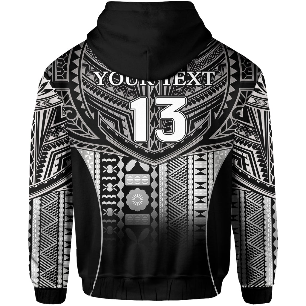 Custom Fiji Faithful Zip Hoodie Version Black Custom Text and Number LT13 - Wonder Print Shop