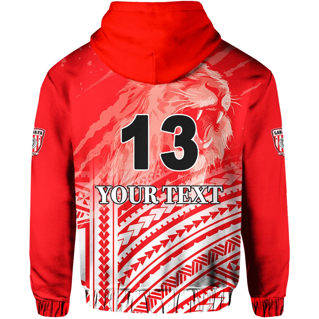 Custom LABASA Football Hoodie Strong Lion Of Fiji Custom Text and Number LT13 - Wonder Print Shop