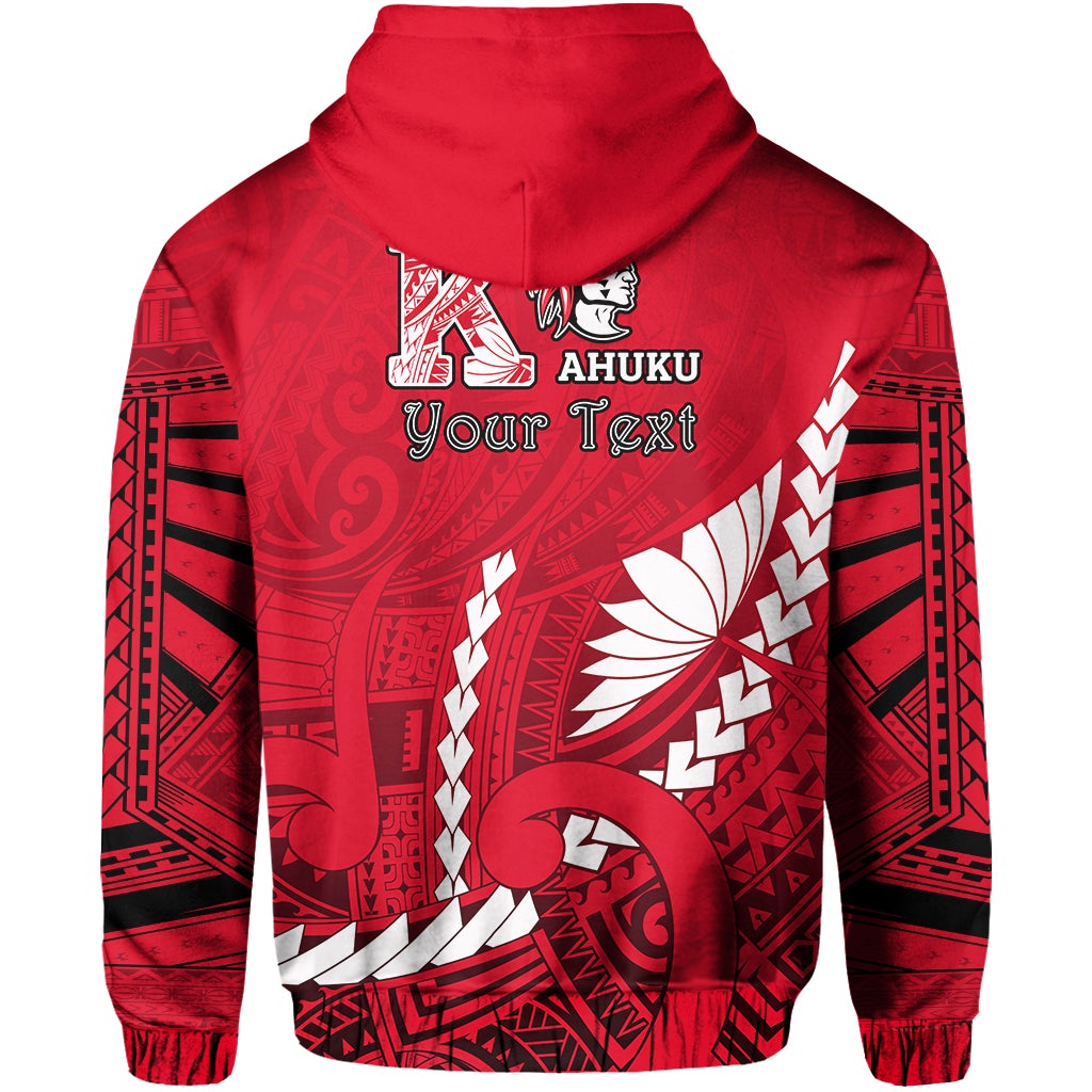 Custom Kahuku Hawaiian School Zip Hoodie Enthusiasm Red Raiders LT13 - Wonder Print Shop
