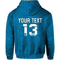 Custom Maori 2021 Zip Hoodie Turquoise Aotearoa Tattoo Custom Text and Number LT13 - Wonder Print Shop
