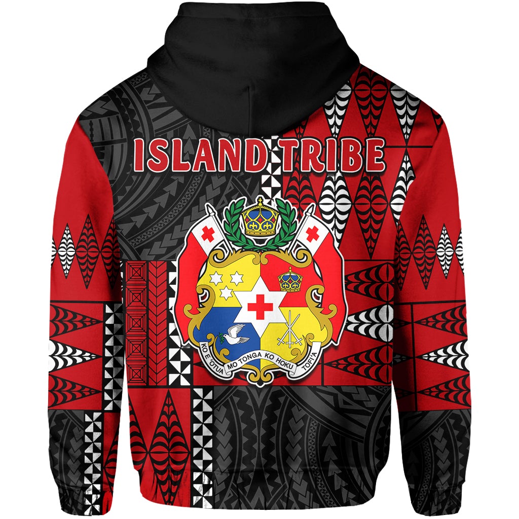 (Islands Tribe) Tonga Hoodie Tongan Pattern Mix Polynesian LT13 - Wonder Print Shop
