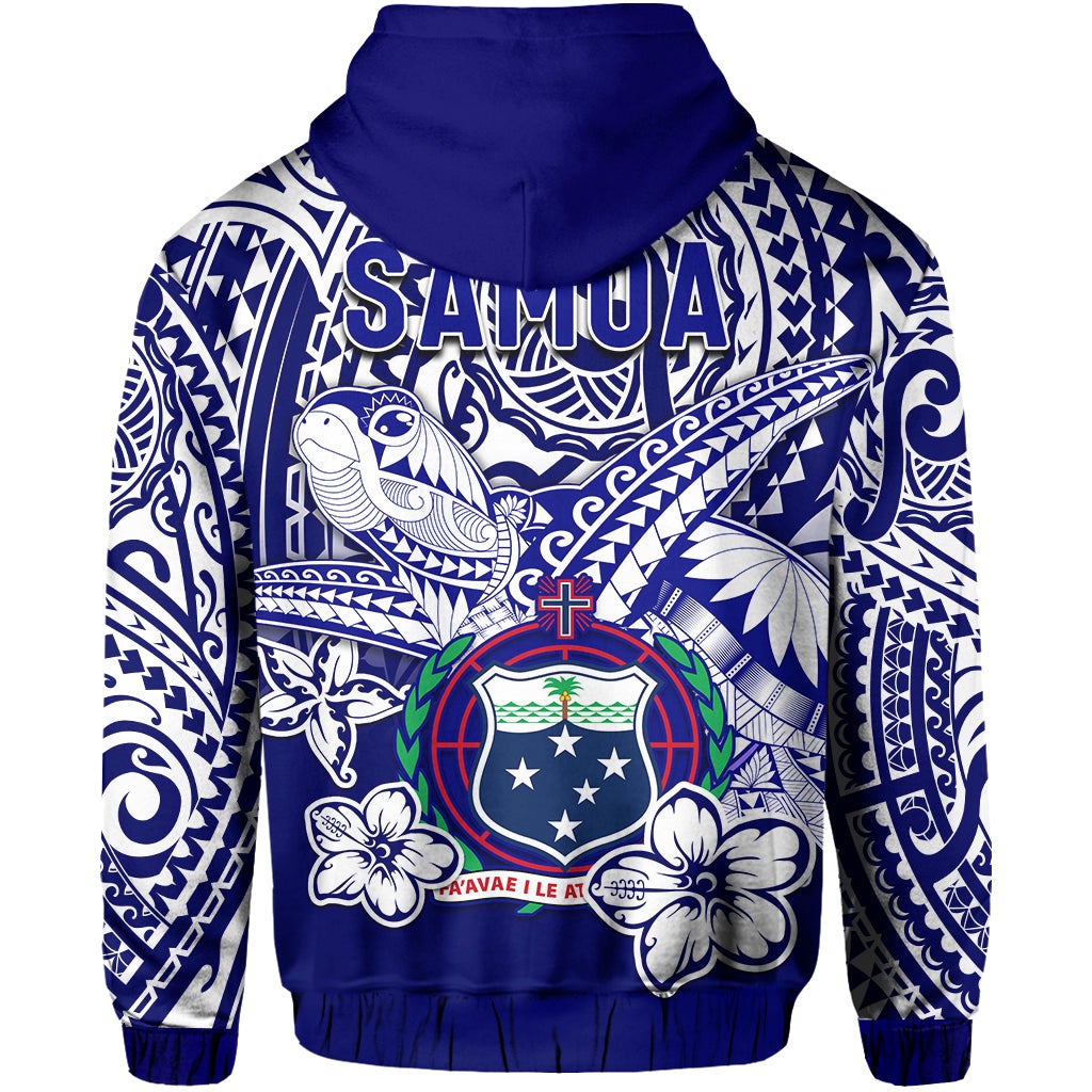 Samoa Polynesian Zip Hoodie Samoan Loved Turtles LT13 - Wonder Print Shop