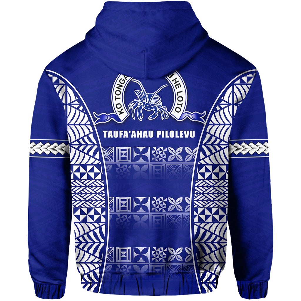 Custom Taufaahau Pilolevu Zip Hoodie Ngatu Tongan LT13 - Wonder Print Shop
