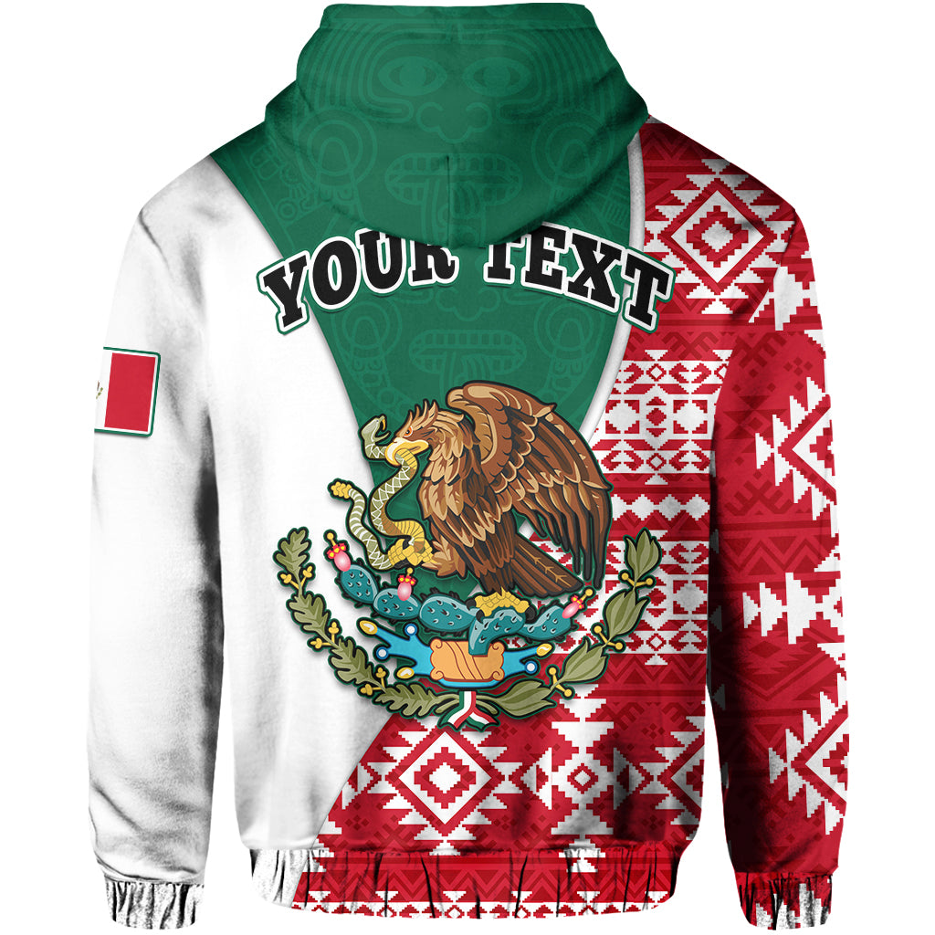 Custom Happy Mexico Fathers Day Hoodie Mexican Aztec Pattern - Wonder Print Shop