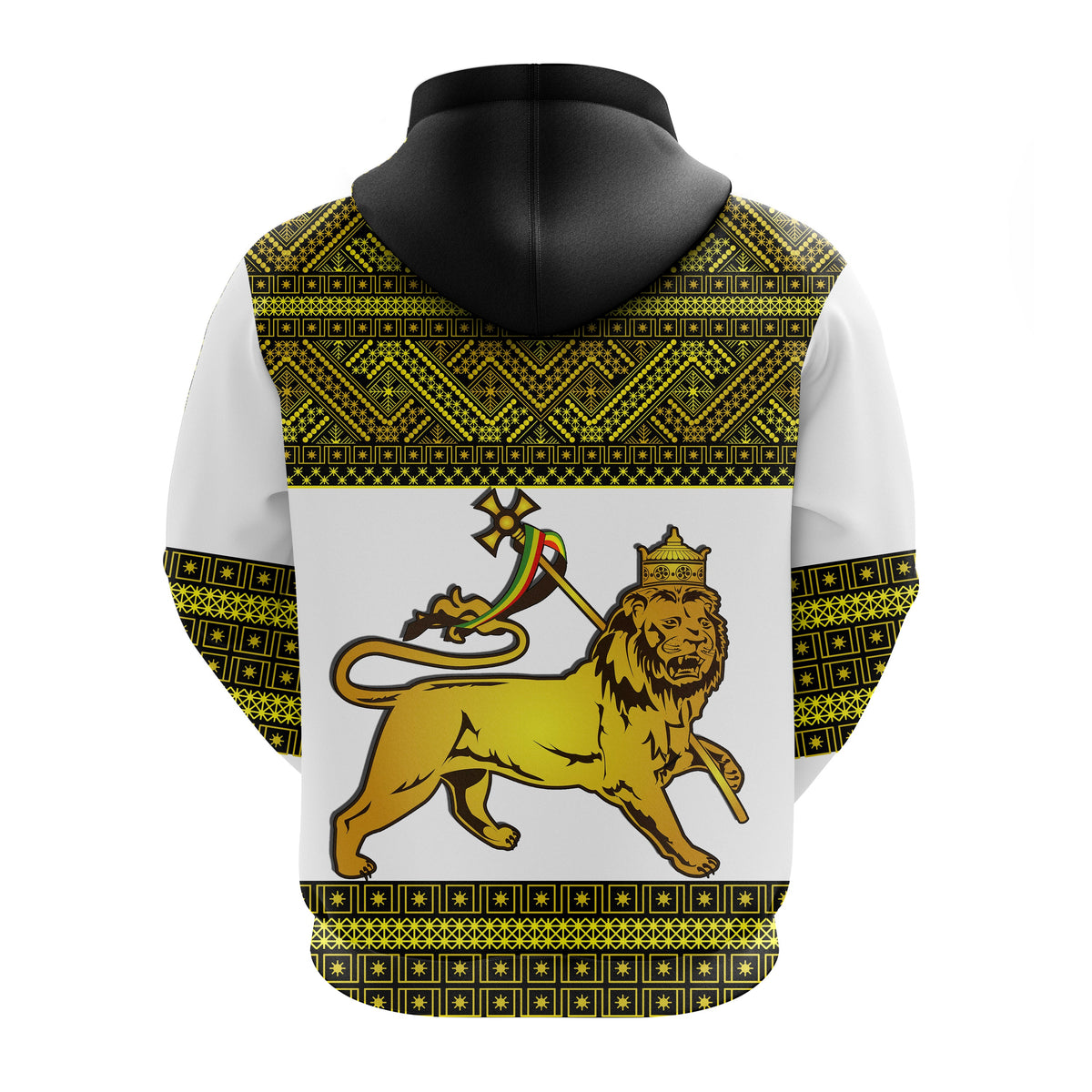 Ethiopia Tibeb Zip Hoodie Royal Ethiopian Cross LT13 - Wonder Print Shop